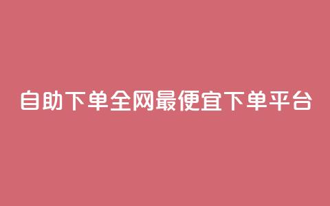 自助下单全网最便宜下单平台,抖音ios充值入口官网1比10 - ks播放量业务免费 卡盟点赞业务  第1张