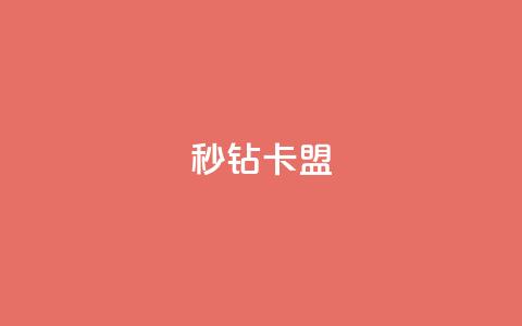 秒钻卡盟 - – 最佳选择~  第1张