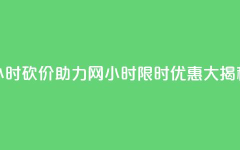 24小时砍价助力网(24小时限时优惠大揭秘)  第1张