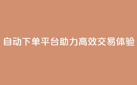 KS自动下单平台助力高效交易体验  第1张