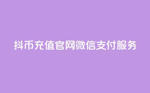 抖币充值官网微信支付服务  第1张