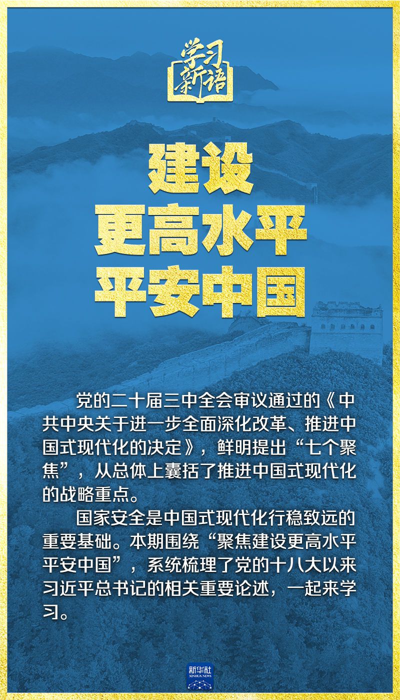 学习新语｜领悟“七个聚焦	”：建设更高水平平安中国  第2张