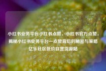 小红书业务平台小红书点赞，小红书官方点赞，揭秘小红书业务平台—点赞背后的秘密与策略亿乐社区低价自营货源站