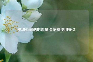 移动公司送的流量卡免费使用多久