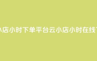 云小店24小时下单平台(云小店24小时在线下单)