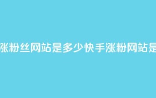 快手涨1000粉丝网站是多少(快手涨粉网站是多少)