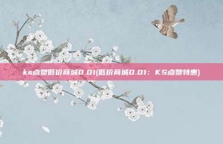 ks点赞低价商城0.01(低价商城0.01：KS点赞特惠)