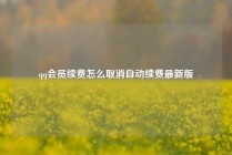 qq会员续费怎么取消自动续费最新版