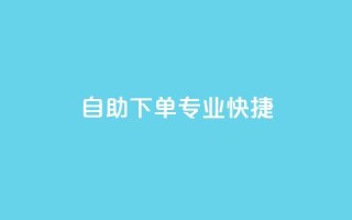 自助下单，专业快捷