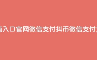 抖币充值入口官网微信支付(抖币微信支付充值入口)