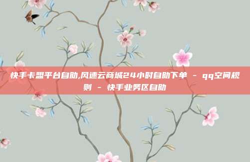 快手卡盟平台自助,风速云商城24小时自助下单 - qq空间规则 快手业务区自助  第1张