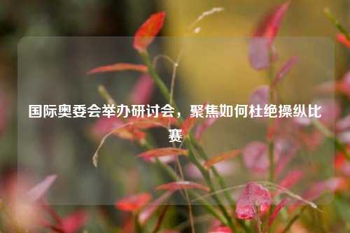 国际奥委会举办研讨会，聚焦如何杜绝操纵比赛  第1张