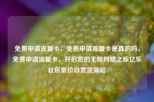免费申请流量卡，免费申请流量卡是真的吗	，免费申请流量卡，开启您的无限网络之旅亿乐社区低价自营货源站  第1张